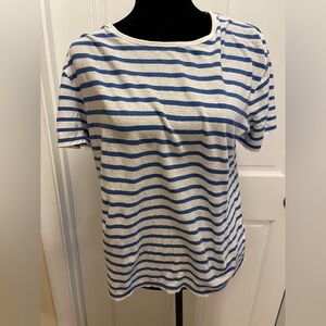 🍋 Alexander Wang striped linen/cotton tee size Large